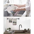 thumbnail image 5 of Purple Flowers Kitchen Dish Towels for Drying Dishes Set of 2, Vintage Weeping Spring Floral Truck Butterfly Retro Waffle Weave Microfiber Hand Tea Bathroom Towels Quick Dry & Absorbent Towel 12x12, 5 of 7