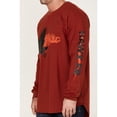 thumbnail image 3 of Hawx Work Gear Men's Fr Flame Graphic Long Sleeve Work T-Shirt Dark Red X-, 3 of 4