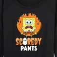 thumbnail image 3 of SpongeBob SquarePants - Scaredy Pants - Women's Lightweight French Terry Long Sleeve Shirt, 3 of 6