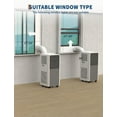 thumbnail image 7 of 14,000 BTU Drainage-free Portable Air Conditioner for Indoor Rooms, 3-In-1 AC Unit for Bedroom 225-300 Sq.Ft, Dehumidifier, Fan, Sleep Mode, 24 Timer, Remote Control, Window Kits,Gray, 7 of 7