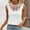 White, variant on ITSAME Women's Tank Tops, Elegant Dressy Hollow Out Lace Round Neck Summer 2025 Sleeveless Blouse White M