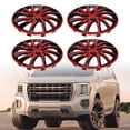 thumbnail image 2 of Unique Bargains 4Pcs R15/ 15 Inch Universal Wheel Rim Hub Cover Wheel Hub Caps Clip-on Black Red, 2 of 8