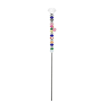 

Beaded Fairy Garden Stakes for Flower Pot Decor Handmade Colorful Dream String Beads Insert Ornament Indoor Outdoor
