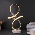 thumbnail image 3 of Mesa LED en espiral adaptador de EE. UU. FLhrweasw luz moderna de Metal para decoración de mesita de noche 2 uds, 3 of 9