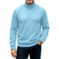 thumbnail image 6 of LWITHSZG Men's Mockneck Sweatshirt Soft Fleece Lined Pullover Sweatshirts Fall Winter Warm Long Sleeve Going&nbsp;Out Tops 3X-Large, 6 of 9