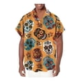 thumbnail image 1 of Camisa Casual Hawaiana De Hombre Con Estampado De Calavera, 1 of 8