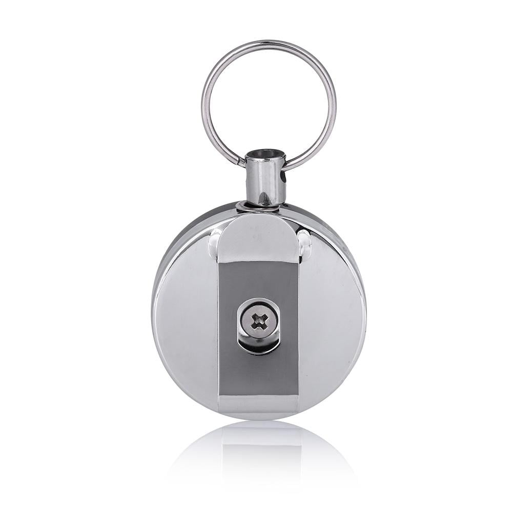 Retractable Pull Chain Recoil Key Ring Badge Holder Metal Card Clip VGEBY1 Key Ring