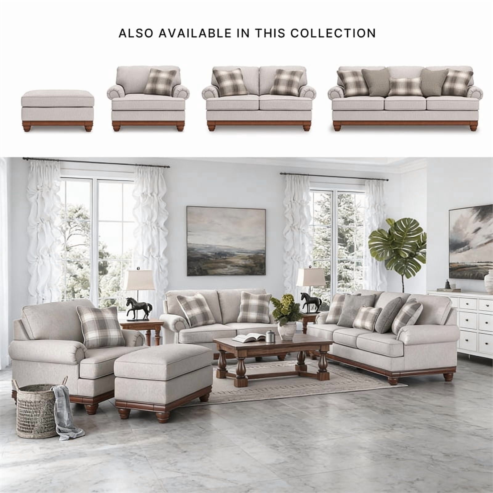 Signature Design by Ashley Stoughton Beige Loveseat