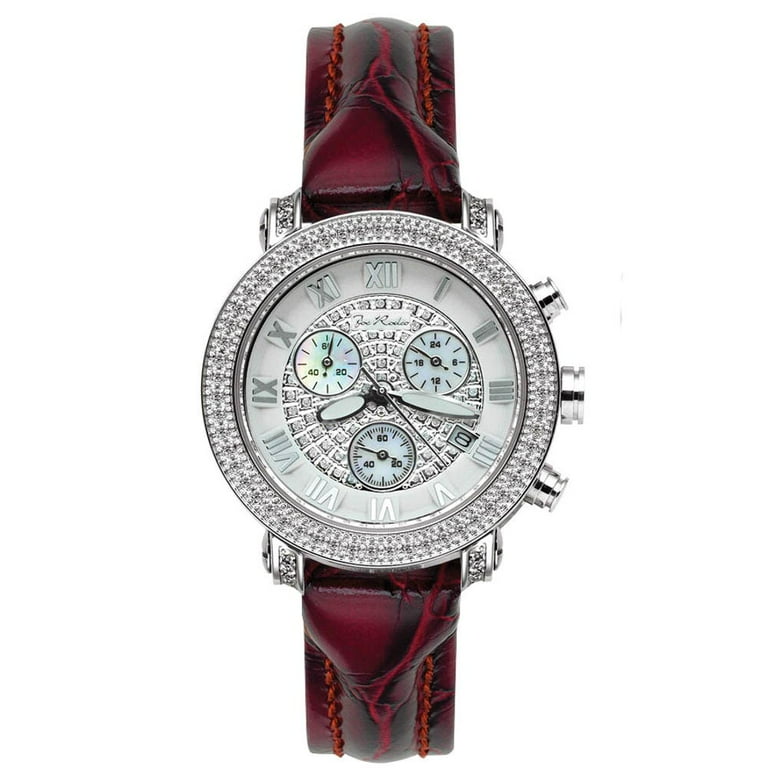 White Joe Rodeo Unisex adult Diamond Watch Genuine Diamonds 0.6 ctw 36 mm size case Model Passion Style JPA9 Walmart