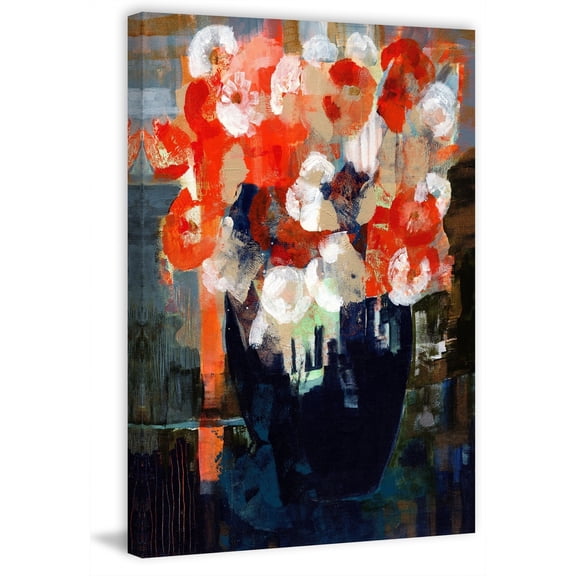 MARMONT HILL  - Handmade Coral Farmers Market Printing Print on Wrapped Canvas 16x24