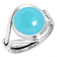 thumbnail image 1 of 925 Silver Ring For Women - Men Blue Chalcedony Stone Silver Ring Size 5 Handmade Silver Ring Size 5 Gift For Sister On Cocktail Party 925 Silver Jewelry With Gemstone, 1 of 5