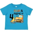 thumbnail image 3 of Inktastic Four and Digging It Bulldozer 4th Birthday Boys or Girls Toddler T-Shirt, 3 of 5