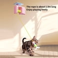 thumbnail image 3 of Juguetes interactivos para gatos de interior, juguete relajante y divertido, juguete eléctrico inteligente para puerta colgante, color rosa., 3 of 5