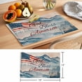 thumbnail image 6 of American Flag Placemats Set of 12 4th of July Independence Day Forest Rustic Place Mats Indoor Wipeable Table Mats Washable Dining Table Placemats for Kitchen Holiday Party Home Decor 13x19 Inch, 6 of 9