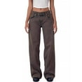thumbnail image 3 of Vintage Low Rise Washed Straight Leg Jeans Women Fall New Wide Leg Denim Trousers Street Style Wide Leg Jeans Woman, 3 of 19