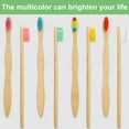 thumbnail image 3 of 40 Pieces Bamboo Toothbrushes Charcoal Toothbrush Bamboo Toothbrushes with BPA-Free Nylon Bristles(Multi-Color), 3 of 6