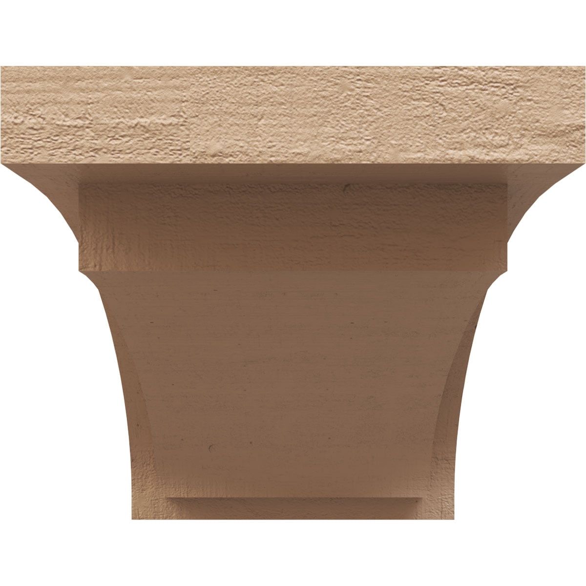 11"W x 22"D x 11"H Wide Rivera Rough Cedar Woodgrain TimberThane Corbel, Primed Tan