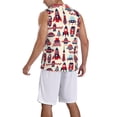 thumbnail image 2 of Naloa Rocket Pattern Basketball Jersey Reversible Men's Mesh Athletic Sports Shirts Training Practice S-4XLXX-Large, 2 of 6