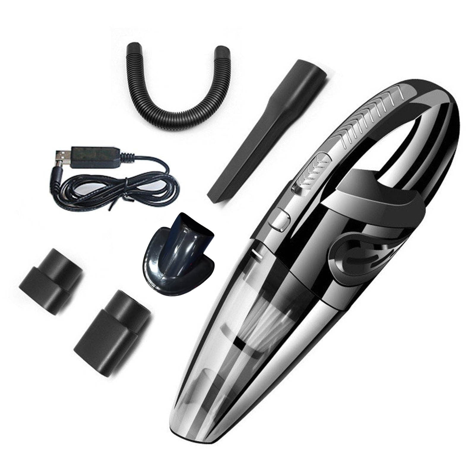 TanSiDing Rechargeable Cordless Wet Dry Vacuum Cleaner Handheld 120W High Power 4000Pa Suction for Car Home Pet Hair Cleaning Portable USB Charging Lightweight Powerful