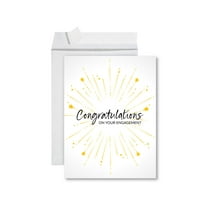Koyal Wholesale Congratulations Jumbo Card With Envelope, Congratulations on Your Engagement,  1-Pk