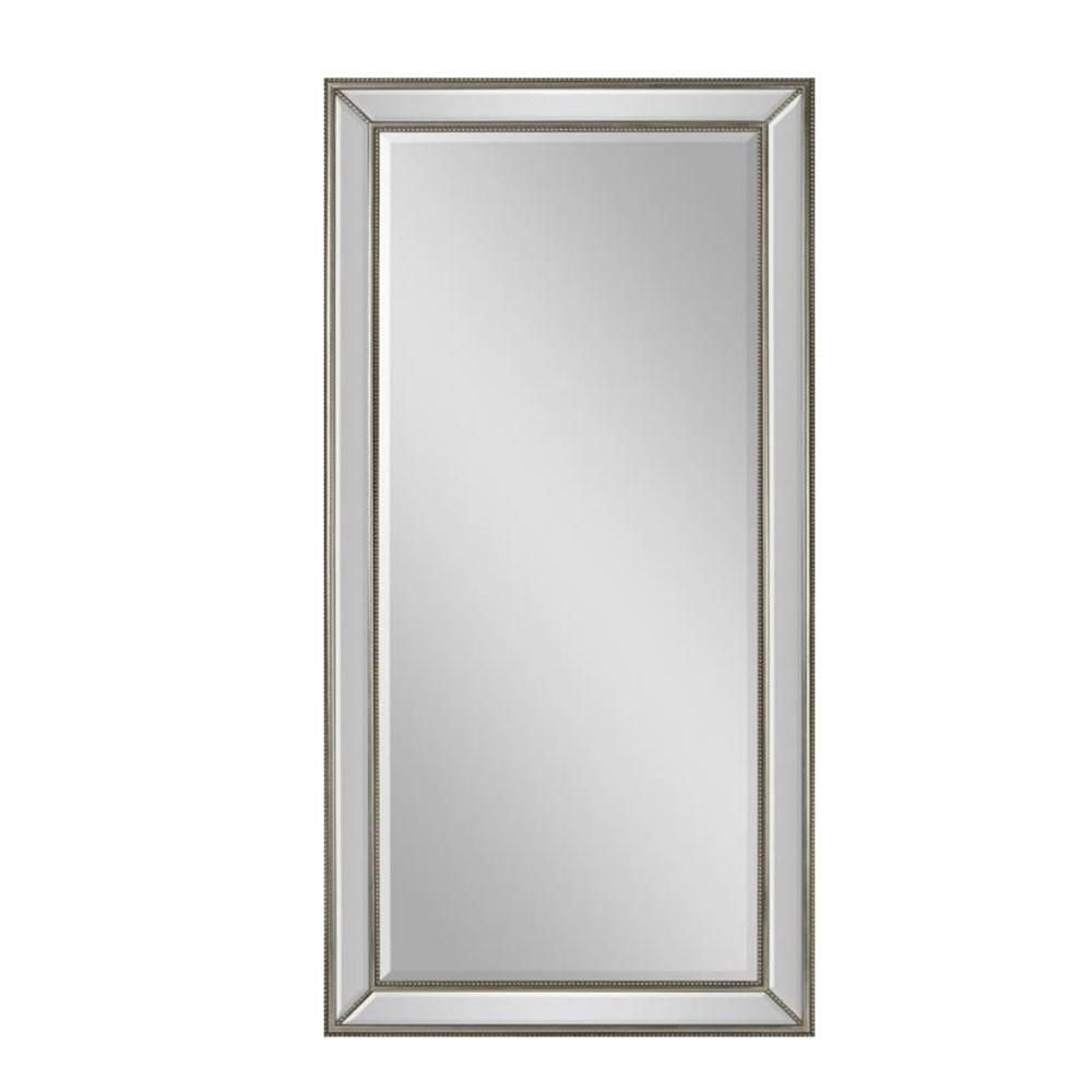 Elegant Silver MDF Mirror – Versatile Standing or Wall Mount Design