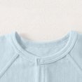 thumbnail image 6 of Fesfesfes Baby Toddler Kids Short Sleeve Cotton Romper Jumpsuit with Collar, Cute Solid Color Button Down Onesie Outfit for Daily Summer Play Wear Kids 0-18 Months Old., 6 of 6