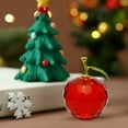 thumbnail image 2 of hengsof Christmas Crystal Apples Figurine Glass Apple Art Ornament Decoration Christmas Table Ornaments Statue Fruits Collectibles Ornament Home Decor, 2 of 6