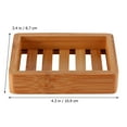 thumbnail image 3 of 1pc Bamboo Woodenb Soap Holder Durable Soap Container Soap Dish (Wood Color), 3 of 6