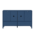 thumbnail image 4 of Hassch Sideboard Buffet Cabinet with 4 Doors, Storage Cabinet with Adjustable Shelves, Farmhouse Credenza Coffee Bar Cabinet for Living Room, Hallway, Kitchen, Navy Blue, 4 of 10