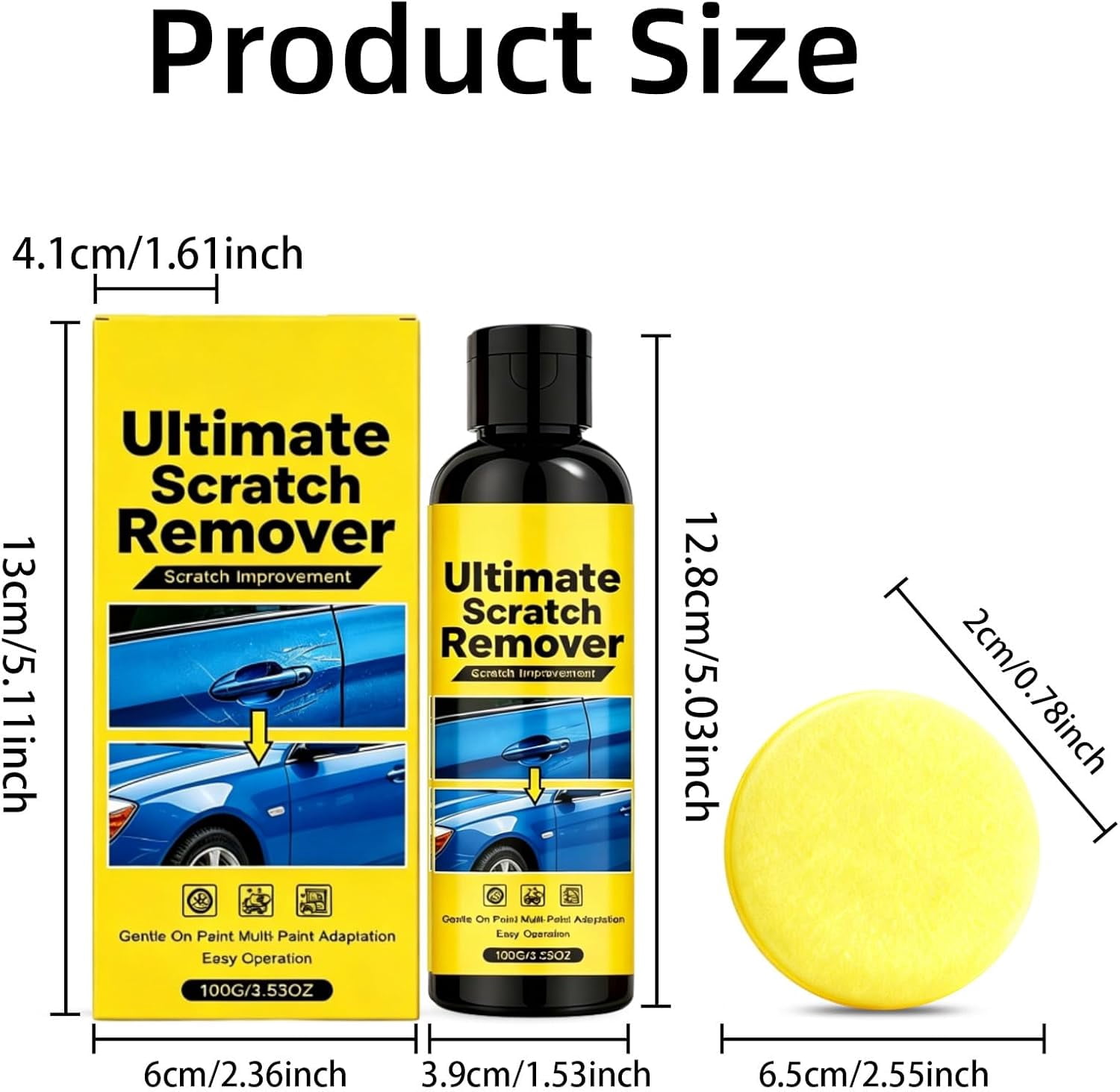 Nanopolix Scratch Remover,Nano Polix Car Cloth,Eliminate All Car Scratches in 60 Seconds,Quick Fix Removal Paste for Deep Scratches