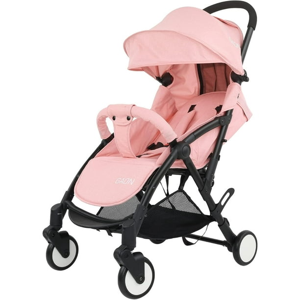 Carriola de bastón Gaon Baby color Rojo plegable portátil reclinable con arnés de 5 puntos