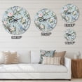 thumbnail image 4 of Designart "Bird in Minimalist Floral Setting I" Floral Oversized Wall Clock, 4 of 6