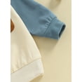 thumbnail image 6 of CIYCuIT Toddler Baby Girls Boys Loose Sweatshirt Contrast Color Long Sleeve Pocket Pullover Tops Infant Casual Hoodies Daily Clothes 3M 6M 12M 18M 24M 3T, 6 of 7