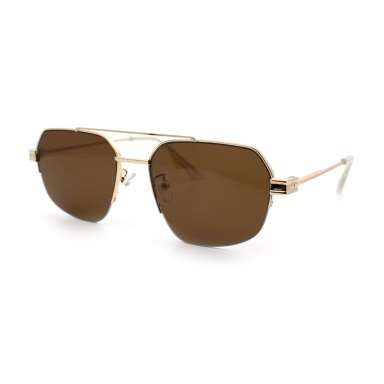 Mens Luxury Half Rim Metal Frame Rectangular Euro Fashion  display picture 1
