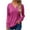 Pink, variant on ZACPNCV Long Sleeve Shirts for Women Fall Tops Women's Solid Color Round Neck Pullover Top Olive Green
