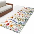 thumbnail image 2 of Area Rug 48×72in, Colorful Wildflower Botanical Floor Carpet Living Room Rug, Vintage Farm Floral Plant Non-Slip Welcome Mat Indoor Rugs for Bedroom Dining Room, 2 of 9