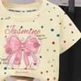 thumbnail image 4 of KPOPLK Baby Girl Summer Clothes Floral Print Short Sleeve T Shirt + Shorts Sets Infant Toddler Outfits 0-4 Years Old(4-5 Years,Yellow), 4 of 4