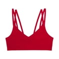 thumbnail image 4 of biudgviw Sports Bras for Women Ribbed High Impact Push up Bras Double Spaghetti Strap Running Workout Bralette, 4 of 7