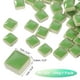 thumbnail image 2 of Azulejos de mosaico cuadrados de 100g, azulejos de cerámica de mosaico, 0.4 x 0.4 pulgadas, verde esmeralda, 2 of 7