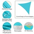 thumbnail image 4 of LOVE STORY Custom Size 9'x18'x20.1' Turquoise Blue Sun Shade Sail Right Triangle Sunhsade Fabric Awning Canopy for Patio Backyard Carport Pergola (Customized), 4 of 7