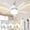 White, variant on 2-in-1 Socket Fan Light with Remote, 3 Colors Dimmable LED Ceiling Fan for Bedroom Kitchen Living Room