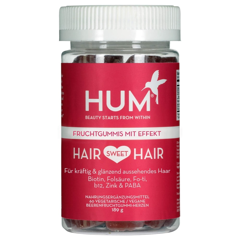 HUM Hair Sweet Hair Gummies Hair Growth Vitamins with 5000mcg Vegan