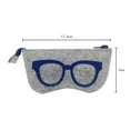thumbnail image 7 of Portable Eyeglasses Bag Case Soft Felt Zipper Glasses Purse Bag Makeup Storage Pouch, 7 of 7