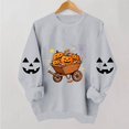 thumbnail image 6 of Women's Fall Clothes Sweatshirt Halloween Graphic Pullover Tops Crewneck Long Sleeve Casual Shirts Vintage Pumpkin Print Outerwear for Festival Party, 6 of 7