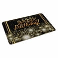 thumbnail image 4 of Happy Birthday Door Mat Indoor Outdoor, Luxurious Black Golden Cake Fireworks Non Slip Welcome Mat with Rubber Backing, Absorbent Fabric Front Door Mats Entryway Rug for Home Patio Entrance 24"x36", 4 of 9