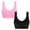 Women's Bras Pink, variant on Women's 2 Pack Bras, Womens Plus Size Sports Bras, Full Coverage Yoga Comfort Seamless Stretchy Sports Bra for Women S-6XL
