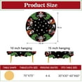 thumbnail image 2 of Christmas Jack Round Tablecloth 70 x 70 Inch, Black Xmas Tree Decorative Cloth Dining Table Cover, Winter Holiday Snowflake Dinner Party Picnic Decoration, 2 of 6