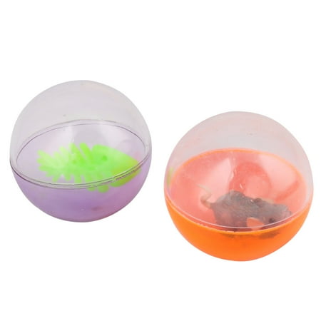 Mousse Dog - Pet Dog Puppy Cat Plastic Mouse Fishbone Shaped Ball Toy Multicolor 2 Pcs