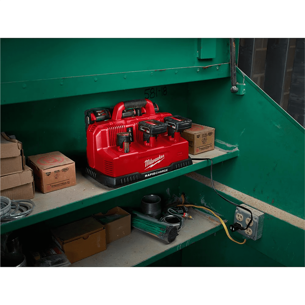 Milwaukee 18V Cordless Power Tool Charger for Milwaukee M18 & M12 Batteries, 6 Count