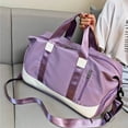 thumbnail image 4 of Bolsa de lona Totes de viaje para yoga Púrpura Sunnimix Duffel de deportes, 4 of 8